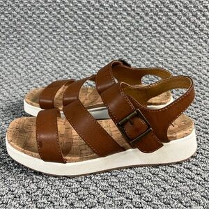 BOC Brown Kids Sandals with Buckle Strap